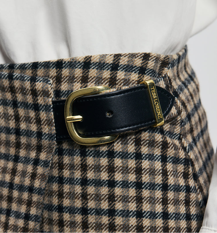 Mini Wrap Skirt in Wool