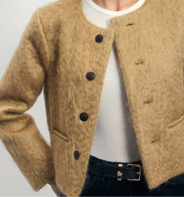 Cardigan Jacket in Mohair Blend