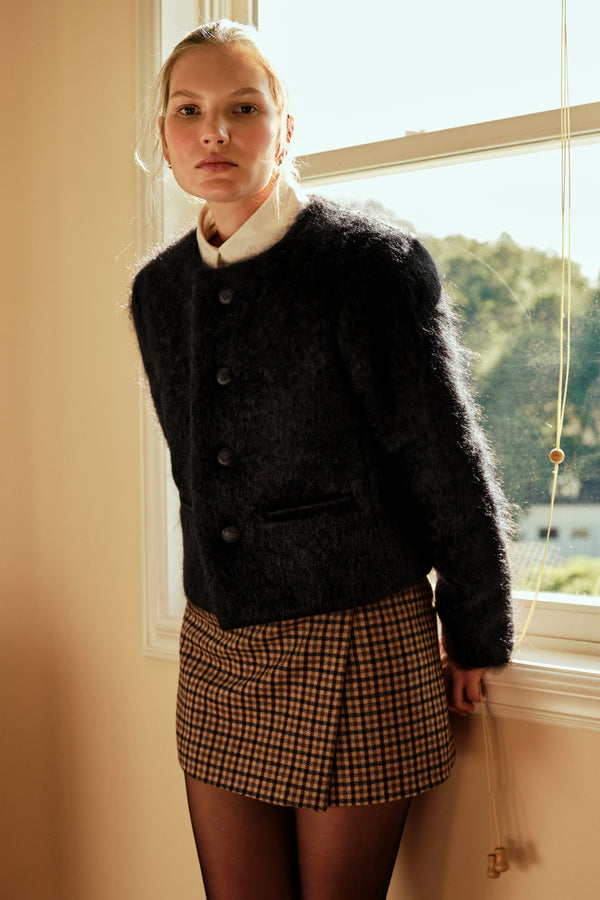 Cardigan Jacket in Mohair Blend