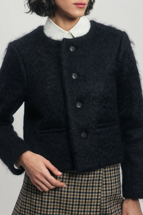Cardigan Jacket in Mohair Blend