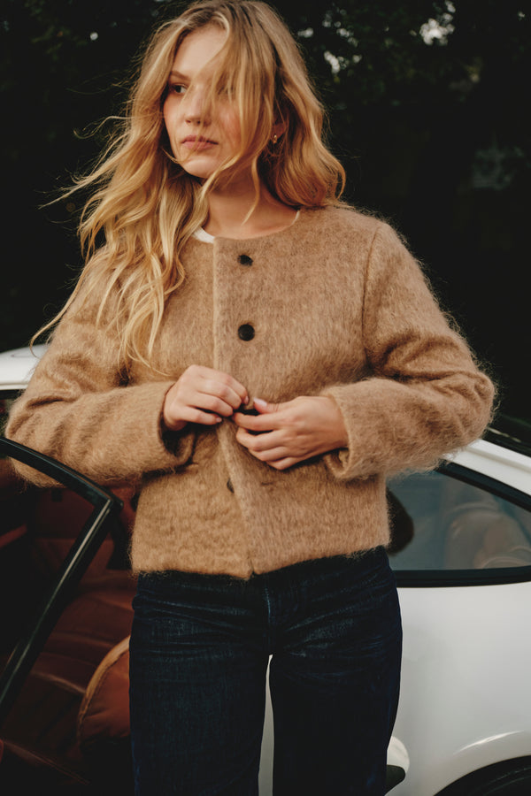 Cardigan Jacket in Mohair Blend