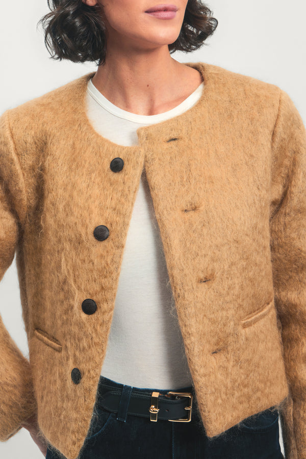 Cardigan Jacket in Mohair Blend