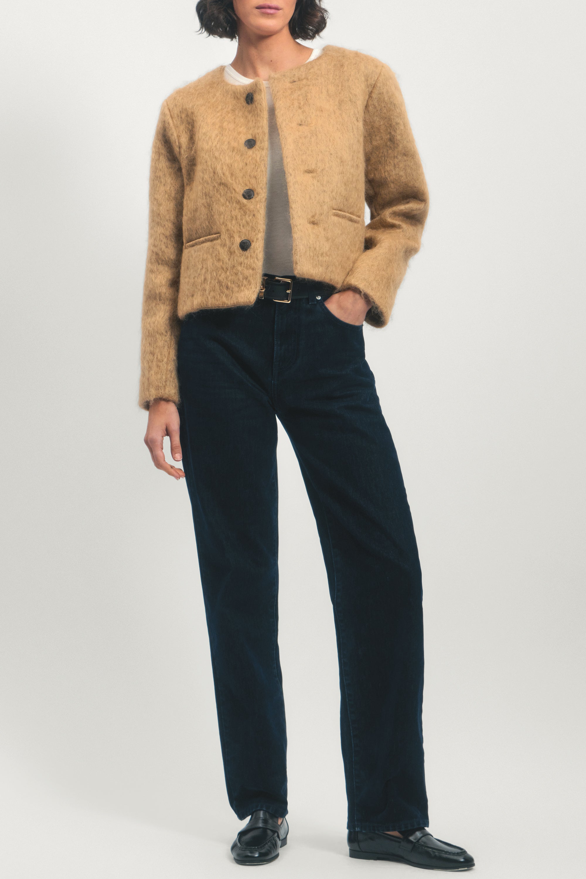 Cardigan Jacket in Mohair Blend