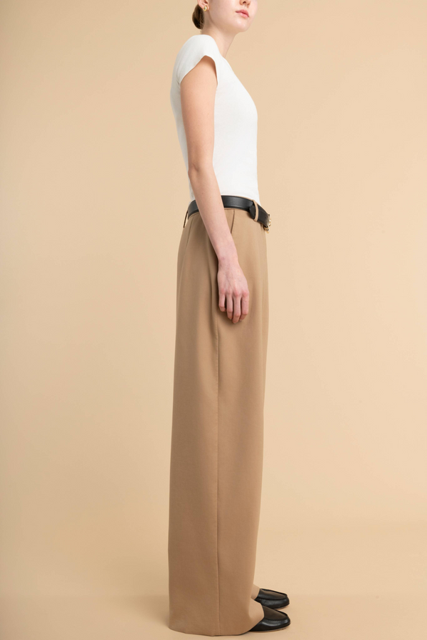 Pleated Trousers in Cotton Blend