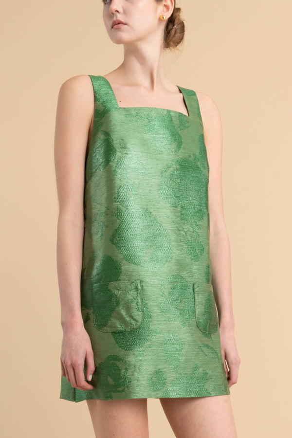 Mini Tank Dress in Poly Viscose Cotton Blend
