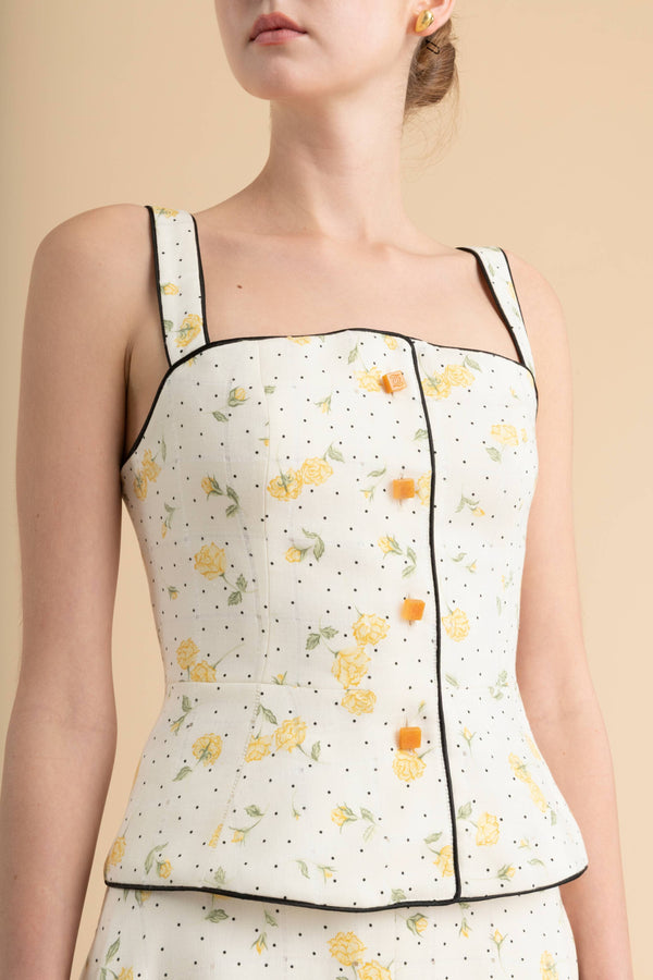 Peplum Top in Linen
